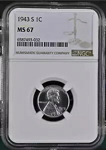 :1943-S 1C J[ X`[ Zg NGC MS67 uCg & VCjO AeB R2 ōO[h