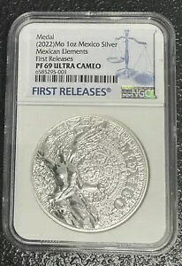 Elementos Mexicanos 1 IX LVR .999 Vo[????2022????Mexican Elements NGC PF69