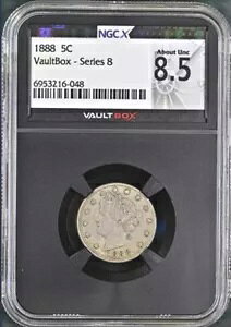 1888 リバティ V ニッケル??NGC AU55??ヴォルトボックス??