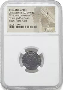4PC NGC SOL INVICTUS �R���X�^���e�B�k�X 1 ���̃��[�} AE (AD 307-337) BI Nummus