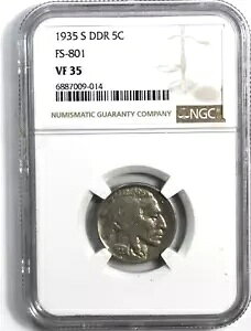 1935 S 5c obt@[ jbP A 5 Zg TtVXR NGC VF35 FS-801 DDR