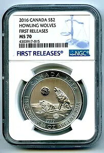 2016 $2 �J�i�_ 3/4�I���X .9999 �V���o�[ NGC MS70 �n�E�����O�E���u�Y �t�@�[�X�g�����[�X POP=19