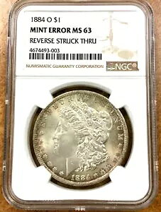 1884-O ���[�K�� ���W���[ ���o�[�X �X���[ �X���b�h �G���[ NGC MS63