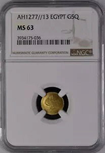 �G�W�v�g - �I�X�}���鍑�A�S�[���h 5 �L���V�� �X���^�� �A�u�h�D�� �A�W�Y 1277/13 AH NGC MS 63�A���A 11