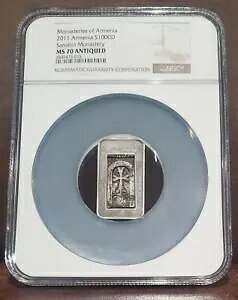 2011 NGC MS 70 ARMENIA 1oz Vo[ $1000D uSANHIN MONASTERYv AeB[NH