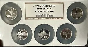 2007 S NGC PF70 �E���g�� �J���I �V���o�[ �v���[�t �X�e�[�g�t�b�h �N�H�[�^�[ �Z�b�g �}���`�z���_�[