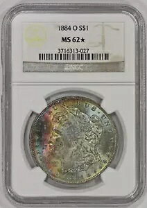 1884-O $1 ���[�K�� �V���o�[ �_���[ NGC MS62* �X�^�[ �J���t�� �g�[�j���O �z�b�g 50 O/O VAM 10