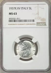C^A 1937-R 5  Vo[ RC `CX  NGC F MS63