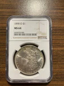 1890-O ���[�K�� �V���o�[ �_���[ NGC �~���g �X�e�[�g 64 MS 64 ���A �n�C�O���[�h