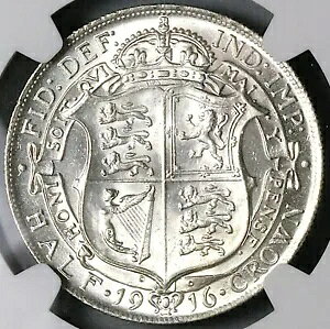 1916 NGC MS 63 1/2 �N���E�� �W���[�W 5 �� �C�M���X �X�^�[�����O �V���o�[ �R�C�� (23071702C)