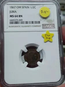 XyC 1867 WrA OM n[t ZeV NGC MS64 gbv |bv