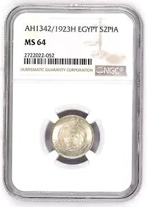 AH 1342 1923 H GWvg 2 sAXgANGC MS 64AKM-335At@Eh 1 