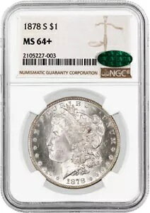 1878 S $1 K Vo[ _[ NGC MS64+ CAC uAgʃRC