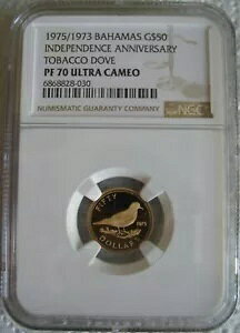 �o�n�} 1975/1973 �S�[���h $50 �h�� NGC PF-70 Ult.Cameo �Ɨ��L�O��