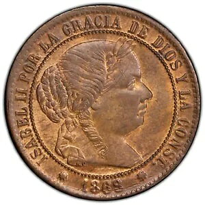 �X�y�C��: 1868-OM 2 1/2 �Z���e�B���X PCGS MS64BN ? �B��/�ō����� PCGS BU�A�m���Ă���̂� 7 ����