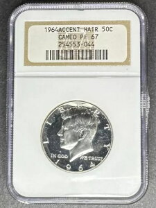 1964 �v���[�t �A�N�Z���g �w�A �P�l�f�B �n�[�t�_���[ NGC PF-67 �J���I�A3 �_�� $5 �I�t!!