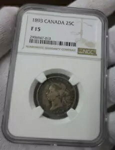 1893 �J�i�_ �N�H�[�^�[ NGC F15 (Better Date / Low Mintage 100K) (POP: 5�A�킸�� 9 Hig)
