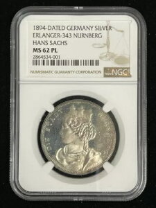 �h�C�c �j�������x���N 1894 AR ���_�� �A�[�����K�[ 343 �n���X �U�b�N�X NGC MS62 PL ���A