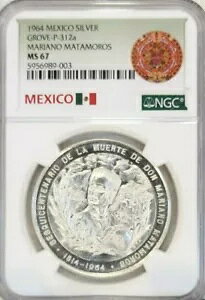 1964 ���L�V�R �V���o�[ �O���[�u P 312a �}���A�[�m �}�^�����X NGC MS 67 �󏭂ȍ������