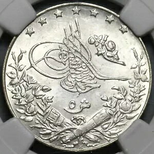 1912 NGC MS 63 �G�W�v�g �I�X�}�� 5 �L���V�� 1327/4H �V���o�[ �L�[ �f�[�g �R�C�� (20111501C)