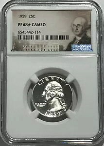 1959 NGC PF68 �X�^�[ �J���I 90% �V���o�[ �v���[�t ���V���g�� �N�H�[�^�[ 25C �|�[�g���[�g ���x��