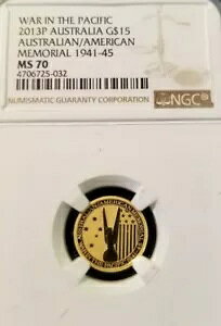 2013 �I�[�X�g�����A �S�[���h $15 �I�[�X�g�����A���E�A�����J�� ��񎟐��E���L�O NGC MS 70 �p�[�t�F�N�g