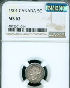 1901 �J�i�_ 5 �Z���g MS62 PQ MAC RNBO ���C���{�[ *