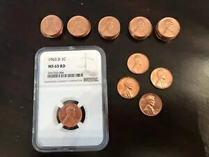 ���b�g 30 (30) 1963 D MS 65 RD �����J�[���L�O�Z���g - NGC �F��R�C��