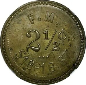 UNDATED RhBfo[ F.M. 518-18 ST. 2.5c g[hg[N^J 25mm NGC AU50 ɍœK