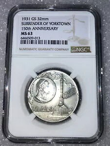 1931 GS 32 Mm [N^E~ 150 NLO NGC Graded Ms 63