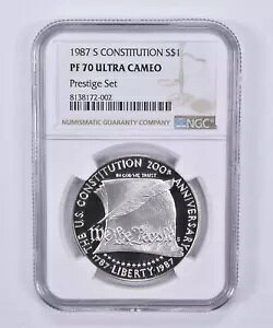 1987-S 憲法記念ドル プレステージ セット PF70 UCAM NGC ブラウン ラベル