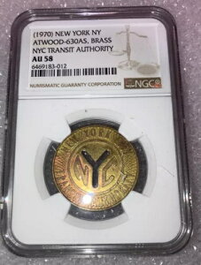 1970�N�� �j���[���[�N�ANY Atwood-630AS�A�^�J NYC Transit Authority Ngc Graded Au 58
