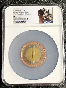 2019 25C CANADA TRI-METAL CANADIAN IN SPACE NGC SP70 �� APOLLO LABEL ���������[�X