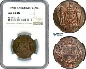 AI211�A�C�M���X�̖k�{���l�I�A1 �Z���g 1891 H�A�q�[�g�� �~���g�ANGC MS64BN