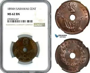 AK276ATNBAC. Brooke RajahA1 Zg 1894 HAq[g ~gANGC MS62BN