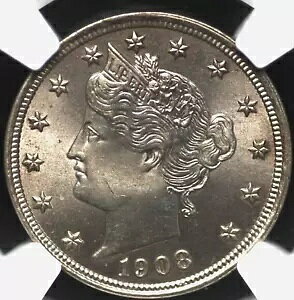 1908 oeB "V" jbP NGC MS 64 NXvŃNAȃTẽubVhjbPI[o[