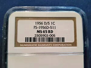 1956 D/S 1C J[ EB[g Zg FS-1956D-511 NGC MS 65 RD Ɋ