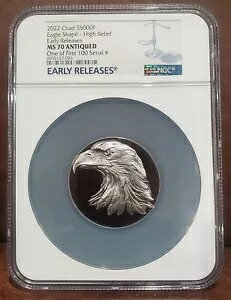 2022 NGC MS 70 CHAD 5000F Vo[ "EAGLE SHAPED" nC[t / [X / #39