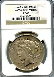 C5587- 1922-D VAM-4 DDO ���b�g�[ �g�b�v 50 �s�[�X�_���[ NGC XF45