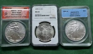 1898 O S$1 NGC 65 �����K�� �h�� 2007 2018 ANACS SP70 �o�[�j�b�V�� 2oz ASW 999 �t�@�C��