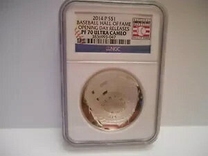 2014-P �V���o�[ $1 �x�[�X�{�[�� �R�C���ANGC �v���[�t 70 �E���g�� �J���I�A���A �I�[�v�j���O �f�C ���x��