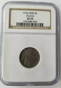 1935 5?�u�o�b�t�@���[�v�j�b�P�� �G���[ DDR NGC VF 25 FS-018 US �ɂ��O���[�h�t��