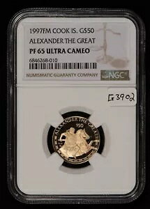 1997 クック諸島 金貨 - アレキサンダー大王 -0.0863 AGW- NGC PF 65 - G3902