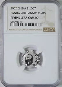 2002 �v���[�t ���� 20 ���N�L�O 1/10oz �v���`�i �p���_ 100 �� NGC PF69 UC