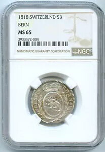 �X�C�X�A�x���i�[�B 5 �o�b�c�F�� 1818 B NGC MS65