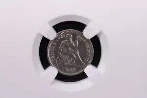 1866-S Seated Liberty Half Dime�ANGC Graded AU �ڍׁB�X�ܔԍ�30003