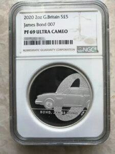 NGC PF69 �C�M���X �C�M���X 2020 �W�F�[���Y �{���h 007 �V���o�[ �R�C�� 2�I���X 5 �|���h COA
