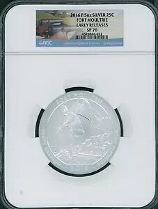 2016-P tH[g tH[gMoultrie SUMTER NP ATB 5 IX Vo[ NGC SP70 [X E.R.