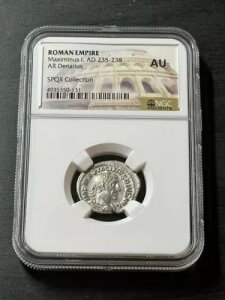 ���[�}�鍑�}�N�V�~�k�X 1 �� AD 235-238 AR �f�i���E�X NGC AU SPQR �R���N�V���� (Slab2459)