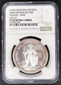 �X�C�X 50�t���� 2000�N�X�C�X�ˌ��� X#559 NGC PF69 ULTRA CAMEO